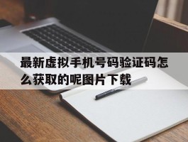 最新虚拟手机号码验证码怎么获取的呢图片下载