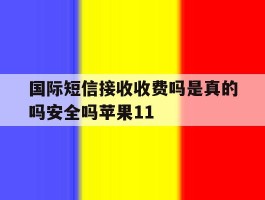国际短信接收收费吗是真的吗安全吗苹果11