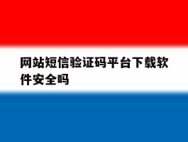 网站短信验证码平台下载软件安全吗