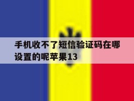 手机收不了短信验证码在哪设置的呢苹果13