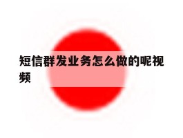 短信群发业务怎么做的呢视频