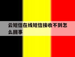 云短信在线短信接收不到怎么回事