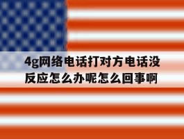 4g网络电话打对方电话没反应怎么办呢怎么回事啊