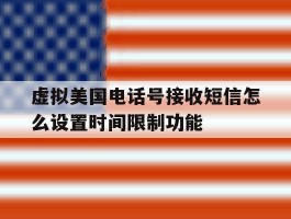 虚拟美国电话号接收短信怎么设置时间限制功能