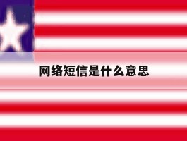 网络短信是什么意思