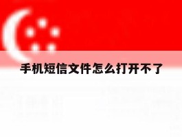 手机短信文件怎么打开不了