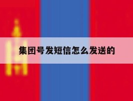集团号发短信怎么发送的