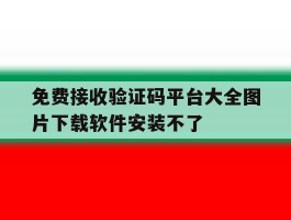 免费接收验证码平台大全图片下载软件安装不了