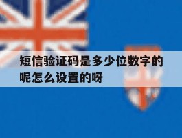 短信验证码是多少位数字的呢怎么设置的呀