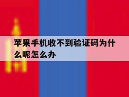 苹果手机收不到验证码为什么呢怎么办