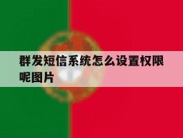 群发短信系统怎么设置权限呢图片