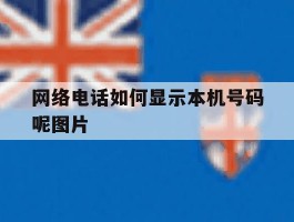 网络电话如何显示本机号码呢图片