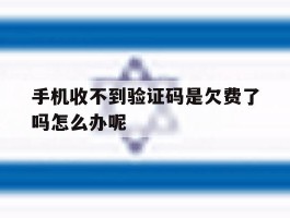 手机收不到验证码是欠费了吗怎么办呢