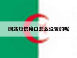 网站短信接口怎么设置的呢