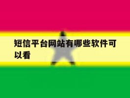 短信平台网站有哪些软件可以看