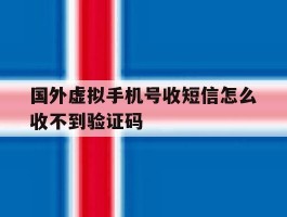 国外虚拟手机号收短信怎么收不到验证码
