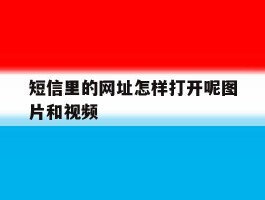 短信里的网址怎样打开呢图片和视频