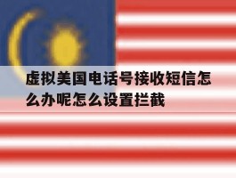 虚拟美国电话号接收短信怎么办呢怎么设置拦截