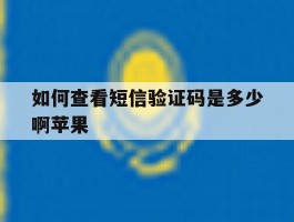 如何查看短信验证码是多少啊苹果