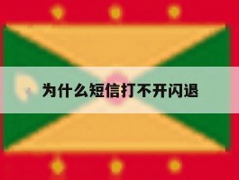 为什么短信打不开闪退