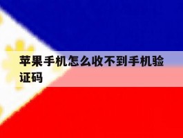 苹果手机怎么收不到手机验证码