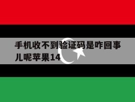 手机收不到验证码是咋回事儿呢苹果14
