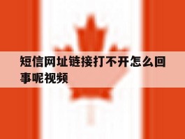 短信网址链接打不开怎么回事呢视频