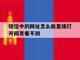 短信中的网址怎么能直接打开网页看不到