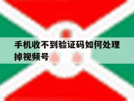 手机收不到验证码如何处理掉视频号
