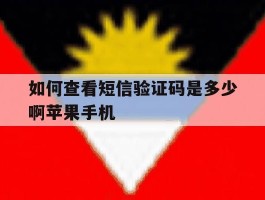 如何查看短信验证码是多少啊苹果手机