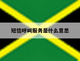 短信呼叫服务是什么意思