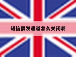 短信群发通道怎么关闭啊
