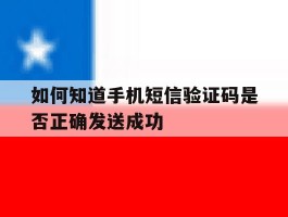 如何知道手机短信验证码是否正确发送成功
