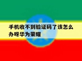 手机收不到验证码了该怎么办呀华为荣耀