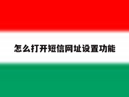 怎么打开短信网址设置功能