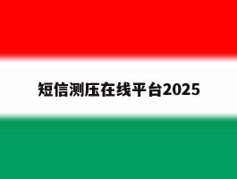 短信测压在线平台2025