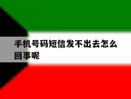 手机号码短信发不出去怎么回事呢