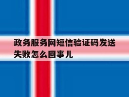 政务服务网短信验证码发送失败怎么回事儿