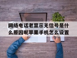 网络电话老显示无信号是什么原因呢苹果手机怎么设置