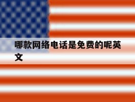 哪款网络电话是免费的呢英文