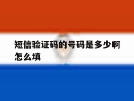 短信验证码的号码是多少啊怎么填