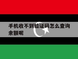 手机收不到验证码怎么查询余额呢