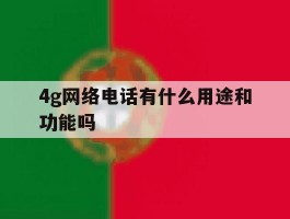 4g网络电话有什么用途和功能吗