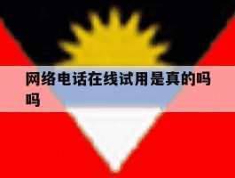 网络电话在线试用是真的吗吗