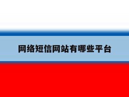 网络短信网站有哪些平台