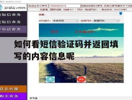 如何看短信验证码并返回填写的内容信息呢