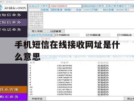 手机短信在线接收网址是什么意思
