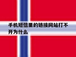手机短信里的链接网站打不开为什么