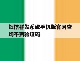 短信群发系统手机版官网查询不到验证码