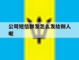 公司短信群发怎么发给别人呢